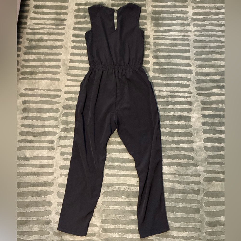 one clothing Black Sleeveless Ankle Jumpsuit